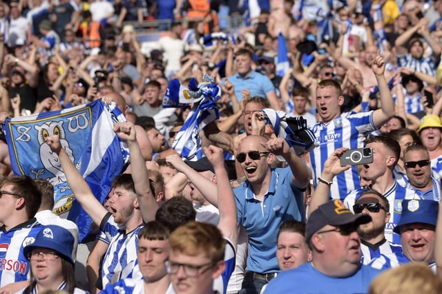 Jubilant Sheffield Wednesday fans   Pic Steve Ellis