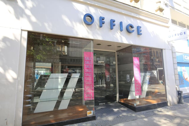 Closed Office store. on Fargate, close to the closed Pandora and Carphone Warehouse. Picture: Chris Etchells