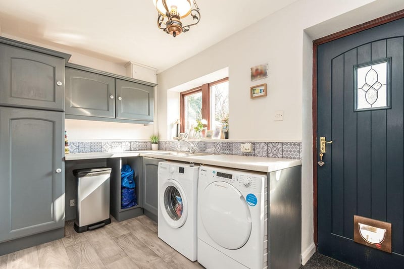Just off the kitchen/diner is this useful utility room offering space for a washing machine and tumble dryer.