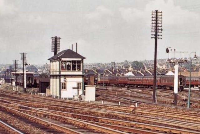 The signal box at Sheffield's old Heeley railway station, which closed in 1968.