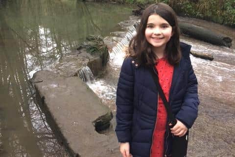 Eight-year-old Phoebe Green has raised over £680 for Sheffield Children's Hospital by completing a walking challenge while in lockdown