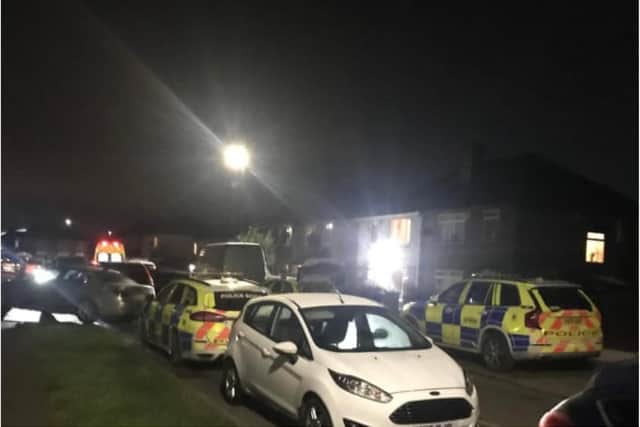 Armed police swooped on a house in Doncaster.