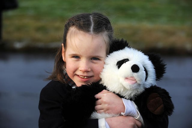 Maisie Dalton - an Evening News competition winner - was at Edinburgh Airport to see the Pandas arrive, before a police escort took them to Edinburgh Zoo