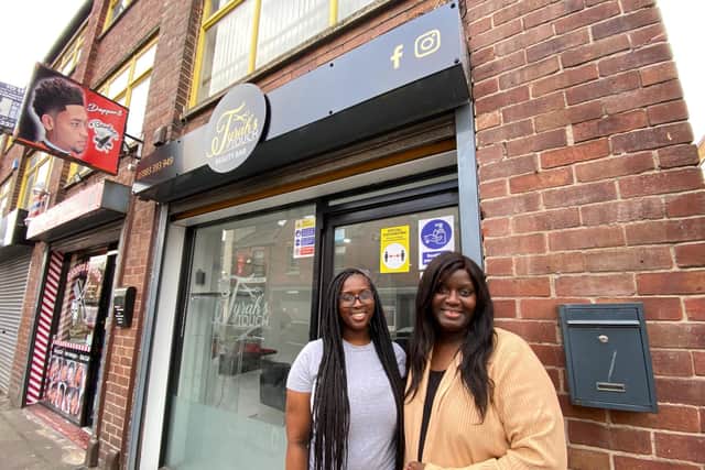 Now the mum-of-two hopes the salon, Tyrah's Touch, will be able to help the members of the community open up about their struggles even while getting their hair done. Ursula (right) with daughter, Tyrah.