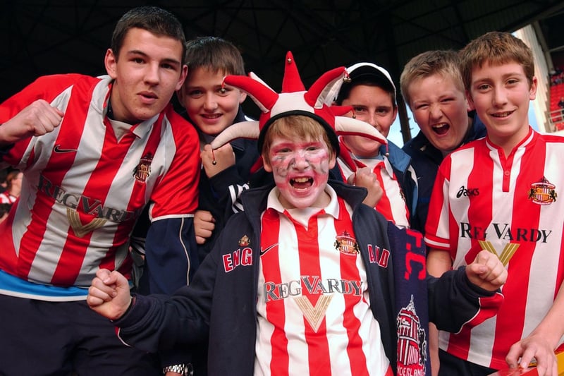 Sunderland fans pictured at the first leg of their semi-final tie with Crystal Palace at Selhurst Park. Were you pictured in 2004?