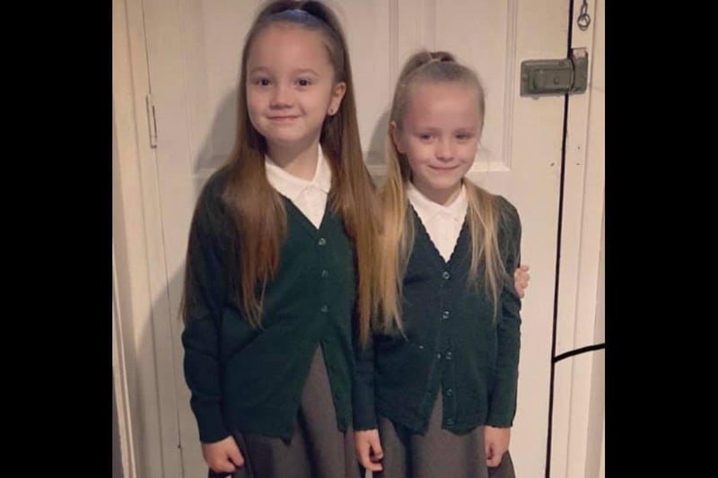 Parents from across the Portsmouth area shared photos as their children returned to school after the summer holiday on Thursday, September 2, 2021. Pictured are Amelie and Winnie, aged six. 