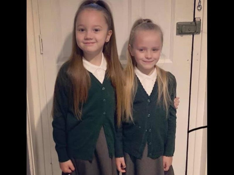 Parents from across the Portsmouth area shared photos as their children returned to school after the summer holiday on Thursday, September 2, 2021. Pictured are Amelie and Winnie, aged six. 