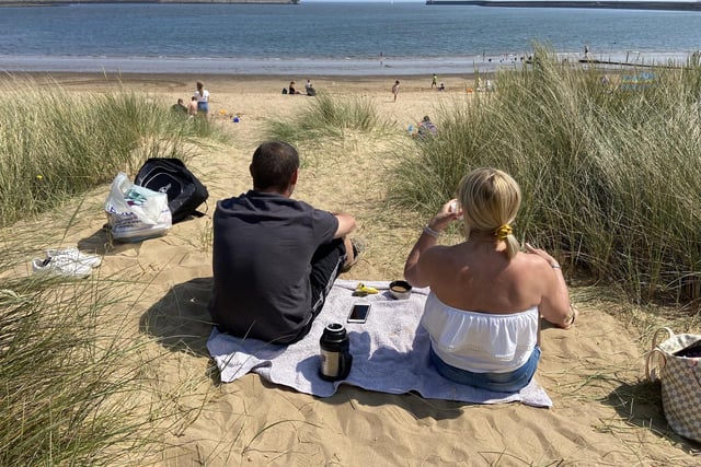 Visitors flocked to the beach to enjoy the hot weather - we have to make the most of it!