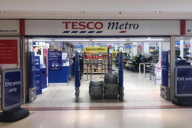 For those in need of a supermarket shop Tesco Metro remains open, with much less shoppers than the bigger stores.