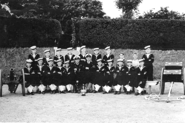 The naval cadet field gun crew of 1951, winners of the Brickwoods trophy in the competition held at HMS Excellent, Whale Island
