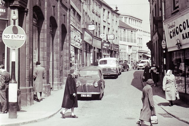 Change Alley ran from Norfolk Street through to High Street, Sheffield, pictured here in May 1960