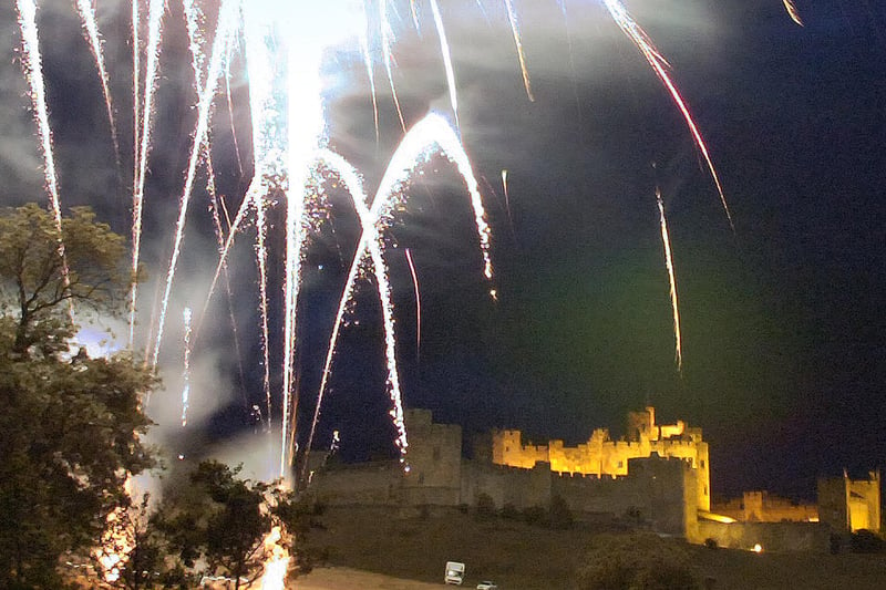 A spectacular display at the end of the concert, with Alnwick Castle as the backdrop.