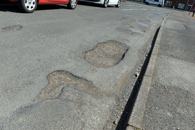 More potholes on Molineux Avenue in Staveley.