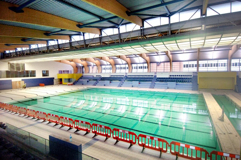 The new Aquatic Centre in 2008 just before it was ready to open.