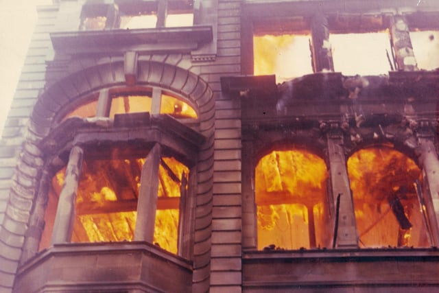 The devastating £1m blaze destroyed the four-storey Co-op building in April, 1975.