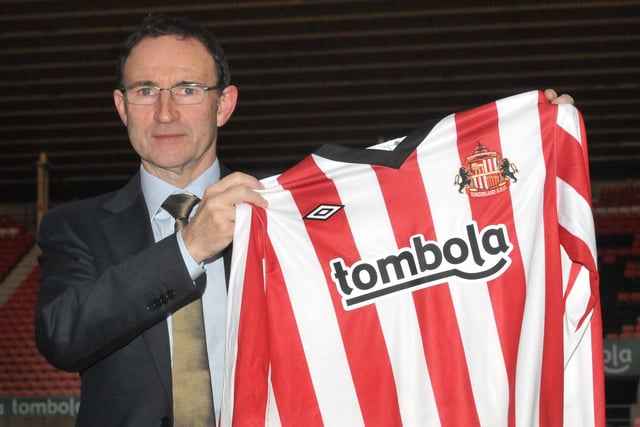 Martin O'Neill, Sunderland's new manager, was pictured pitchside at the Stadium of Light in 2011.