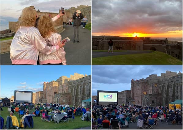 Images from Bamburgh Castle's cinema nights on August 13 and 14, 2021.