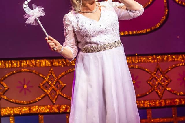 Benidorm star Janine Duvitski as Fairy Moonbeam in the Sheffield Lyceum Theatre pantomime, Sleeping Beauty