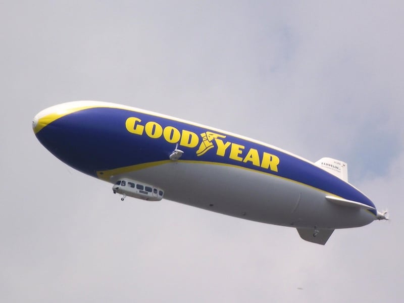 The Goodyear Blimp flying over Gosport on Thursday, July 1. Picture: Tony Weaver