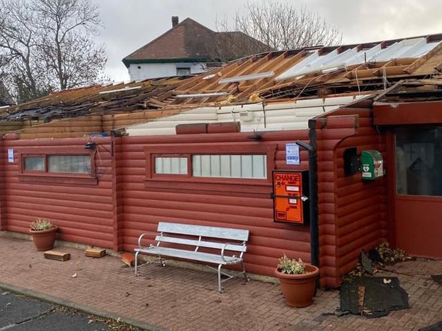 Extensive damage to South Shields and Westoe Club. Picture: Duncan Murray.