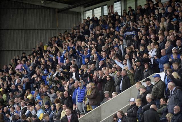 Sheffield Wednesday fans away at Shrewsbury Town over the weekend.