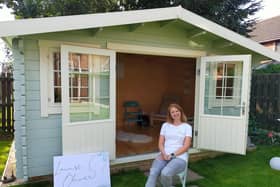 Louise Oliver and her new Hypno-hut