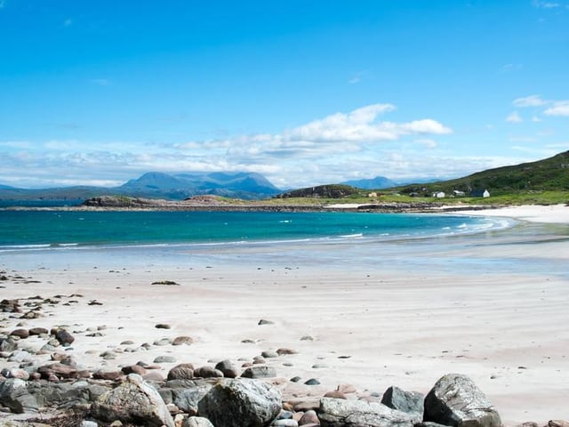 Mellon Udrigle offers superb views of Suilven and Stac Pollaidh mountains and the Isle of Lewis can even be seen on a clear day. The small seaside hamlet leads down to the sea and white sands (Photo: Shutterstock)