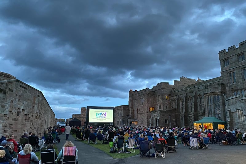 Waiting for the start of Dirty Dancing within the grounds of Bamburgh Castle on Friday, August 13, 2021.