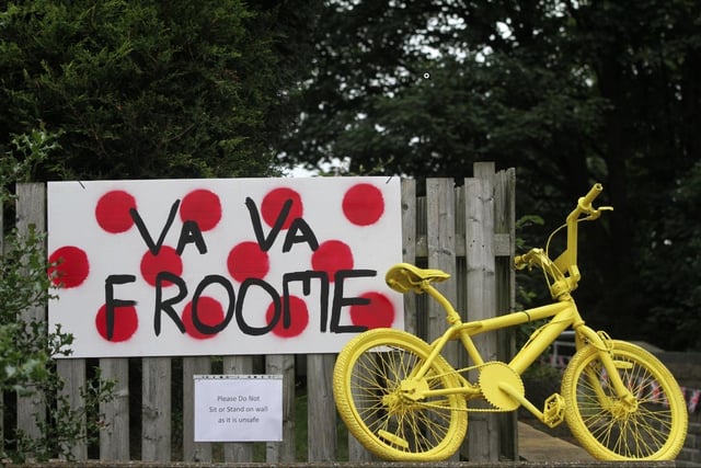 Yellow bikes popped up all over Sheffield to celebrate the Tour.