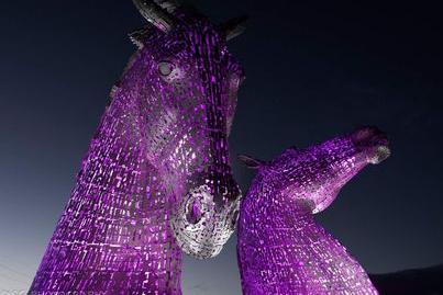 We think these 30ft water spirits look good in purple. Photo by Scott Gillespie