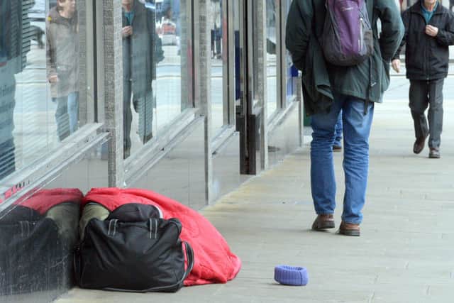 Sheffield city centre homeless.