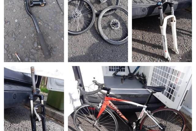 Officers are appealing to return stolen bike parts to their rightful owners.