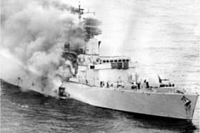 HMS Sheffield on May 4, 1982