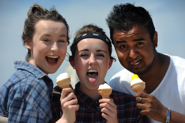 An ice cream is a great way to cool off in the scorching weather. Are you pictured?