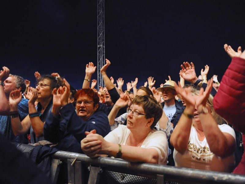 Picture of the crowd at Wickham Festival in Blind Lane, Wickham, on Friday, August 6. Picture: Sarah Standing (060821-7860)
