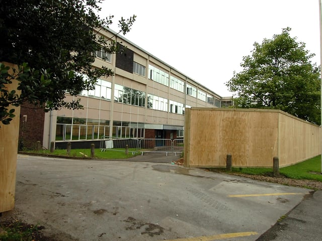 The old Doncaster College building which was fenced off in preparation for demolition in 2009