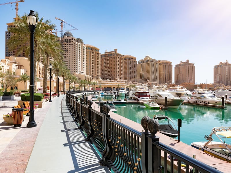 The luxury Middle-Eastern destination of Doha in Qatar will play host to the FIFA World Cup in 2022, but it also sees October temperatures of around 25°C.
Doha can sometimes reach highs of up to 35°C in the autumn month, however.
(Image credit: Getty Images/Canva Pro)