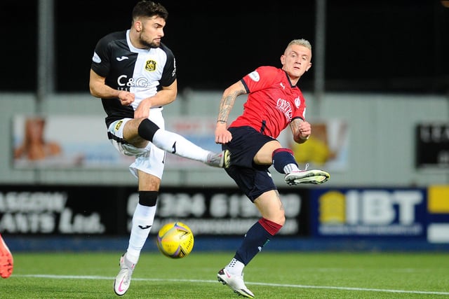March 30, 2021, League 1: Falkirk 1, Dumbarton 1
Robin Omar, pictured being tackled by Callumn Morrison, put Dumbarton ahead on 68 minutes but Anton Dowds equalised for the hosts six minutes later