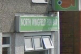 North Wingfield Fish Bar,  Chesterfield Road, North Wingfield, S42 5LF. Rating:4.6 out of 5 (based on 175 Google reviews). "Excellent fish and chips, excellent service."