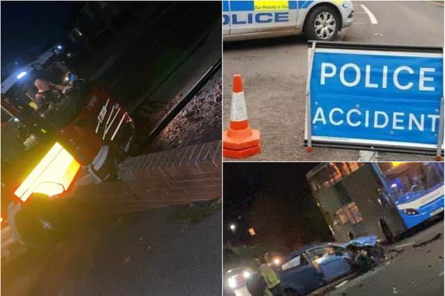An arrest has been made over a collision involving a fire engine in Sheffield yesterday