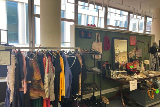 The new Ben's Bazaar charity shop, just off The Moor in Sheffield city centre. It is run by Ben's Centre, which supports people struggling with drug and alcohol abuse