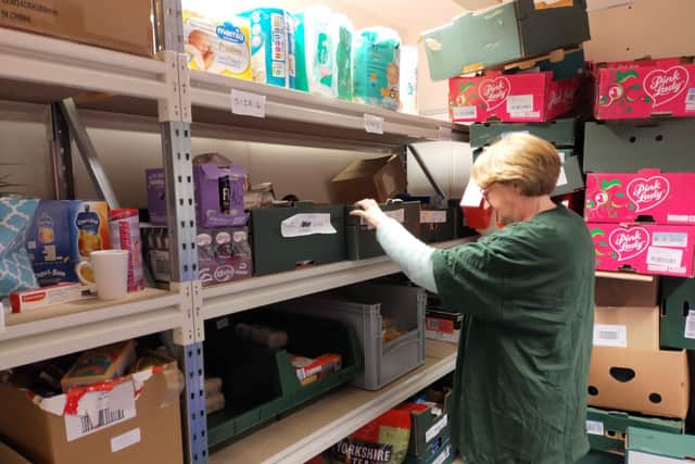 Referrals to the food bank, managed by the Trussell Trust, can draw three food parcels made up of enough food for three days for everyone in the household.