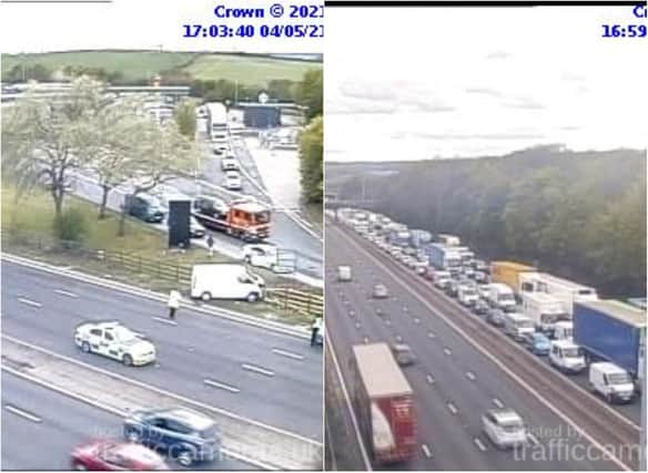 There has been a crash on the M1.