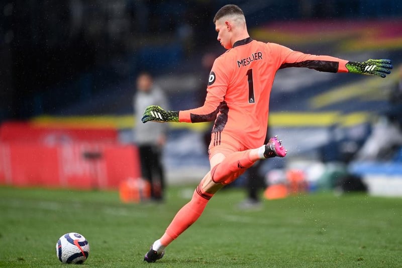 Leeds United goalkeeper Illan Meslier will “definitely be tempted” if a glamorous club comes calling this summer. (Football Insider) (Photo by Michael Regan/Getty Images)
