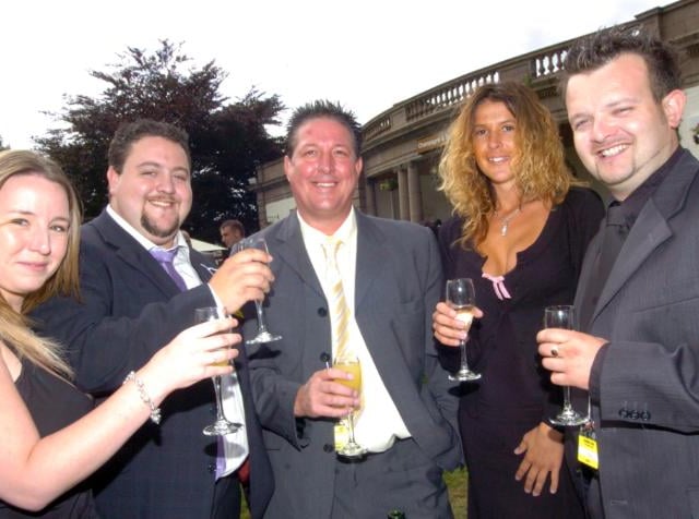 A group enjoying a drink at the 2007 Leger Day races.