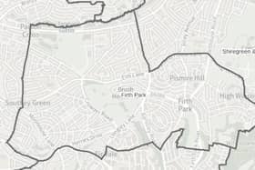 A map of the Firth Park ward in Sheffield City Council, where voters will be electing two candidates on Thursday, May 2, 2024. Image: Sheffield Council wards map