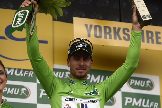 The Tour de France 2014 Stage 2 called in at Sheffield Motorpoint Arena, and Peter Sagan won the green vest
