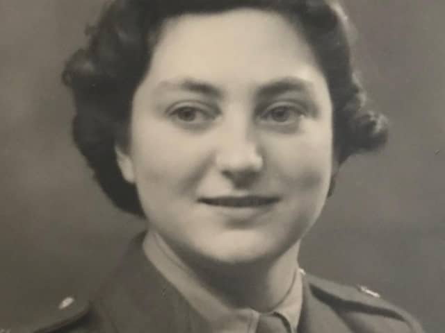 Hilda Lang in uniform with Auxilary Territorial Service