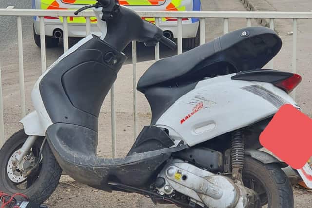 This scooter was abandoned after a police chase through Sheffield