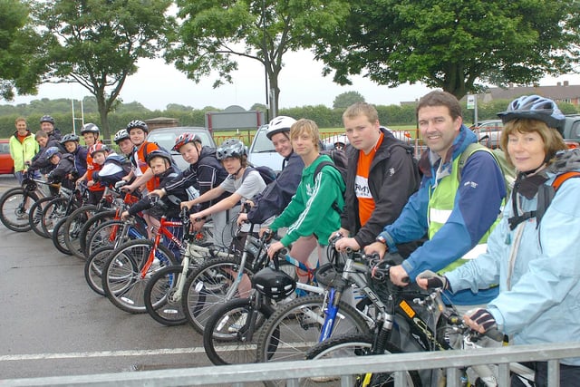 These cyclists were planned a fundraising ride from English Martyrs School in 2009. Can you spot anyone you know?